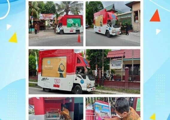 Kegiatan KIE Keliling BNNP Kalteng Dan Penempelan Stiker War On Drugs