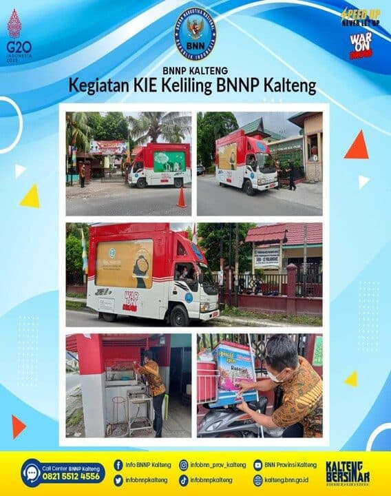 Kegiatan KIE Keliling BNNP Kalteng Dan Penempelan Stiker War On Drugs Kegiatan KIE Keliling BNNP Kalteng Dan Penempelan Stiker War On Drugs
