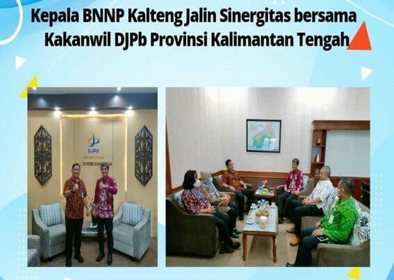 BNNP Kalteng Jalin Sinergitas Bersama Kakanwil DJPB Provinsi Kalimantan Tengah