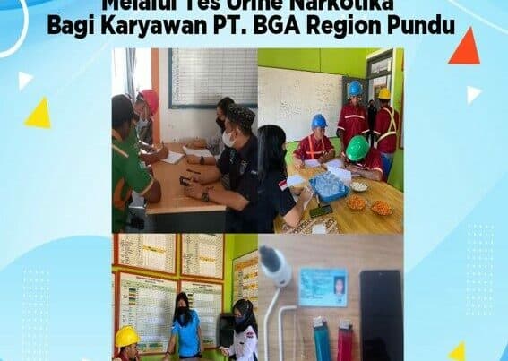 Kegiatan BNNP Kalteng Melaksanakan Deteksi Dini Melalui Tes Urine Narkotika Bagi Karyawan PT. BGA Region Pundu