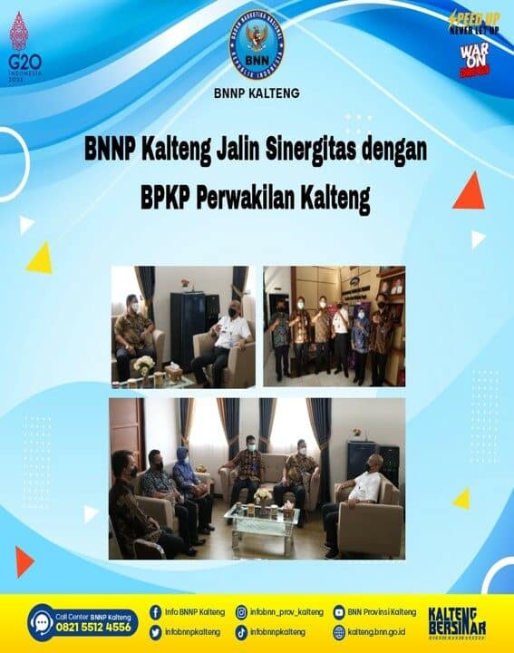 Kegiatan BNNP Kalteng Jalin Sinergitas Dengan BPKP Perwakilan Kalteng BPKP
