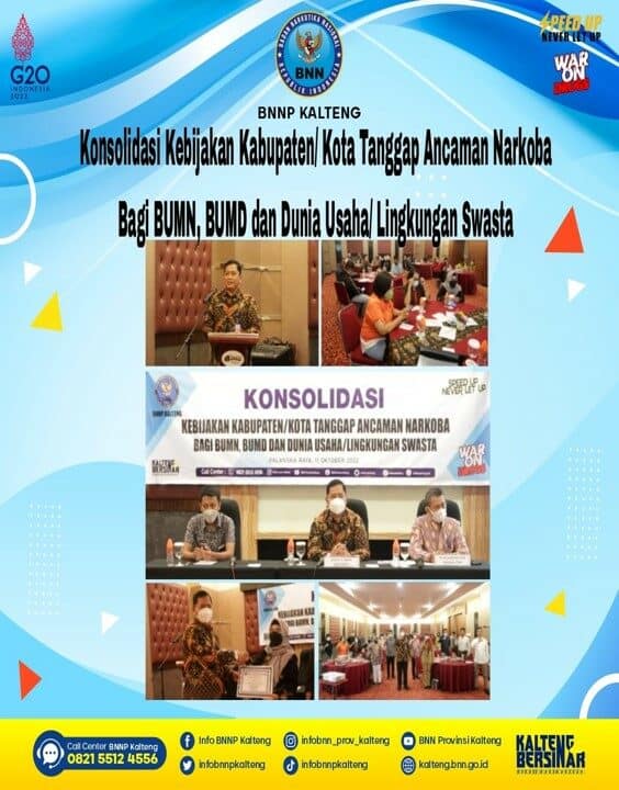 Kegiatan Konsolidasi Kebijakan Kabupaten/ Kota Tanggap Ancaman Narkoba Bagi Bumn, Bumd dan Dunia Usaha/ Lingkungan Swasta Kegiatan Konsolidasi Kebijakan Kabupaten/ Kota Tanggap Ancaman Narkoba Bagi Bumn, Bumd dan Dunia Usaha/ Lingkungan Swasta
