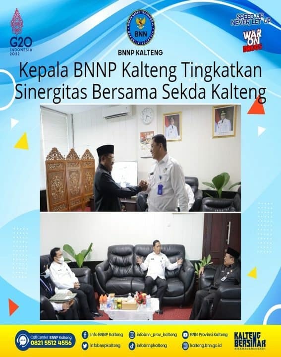 Kepala BNNP Kalteng Tingkatkan Sinergitas Bersama Sekda Provinsi Kalteng Kepala BNNP Kalteng Tingkatkan Sinergitas Bersama Sekda Provinsi Kalteng