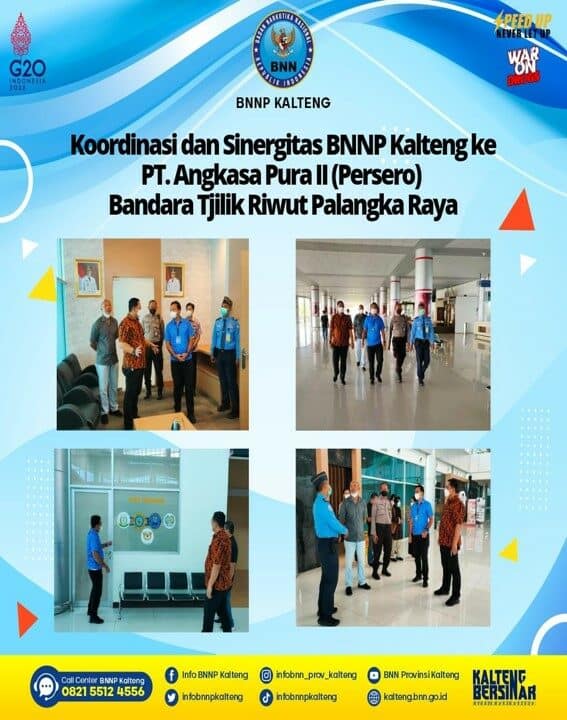 Kegiatan Koordinasi Dan Tingkatkan Sinergitas, Bnnp Kalteng Ke PT. Angkasa Pura II (Persero) Bandara Tjilik Riwut Palangka Raya Kegiatan Koordinasi Dan Tingkatkan Sinergitas, Bnnp Kalteng Ke PT. Angkasa Pura II (Persero) Bandara Tjilik Riwut Palangka Raya