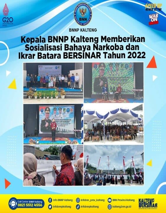 Kegiatan Kepala BNNP Kalteng Memberikan Sosialisasi Bahaya Narkoba Dan Ikrar Batara Bersinar Tahun 2022 Kegiatan Kepala BNNP Kalteng Memberikan Sosialisasi Bahaya Narkoba Dan Ikrar Batara Bersinar Tahun 2022