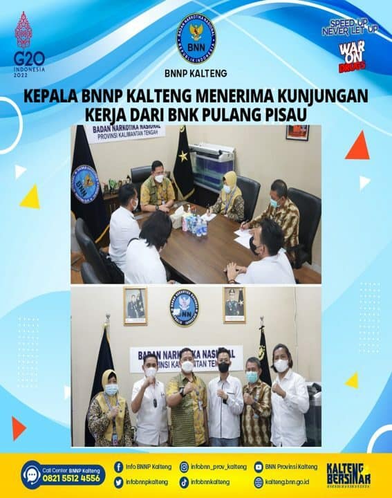 Kepala BNNP Kalteng Menerima Kunjungan Kerja Dari BNK Pulang Pisau Kepala BNNP Kalteng Menerima Kunjungan Kerja Dari BNK Pulang Pisau