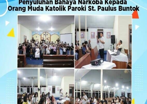 Kegiatan Kepala BNNP Kalteng Memberikan Penyuluhan Bahaya Narkoba Kepada Orang Muda Katolik Paroki St. Paulus Buntok