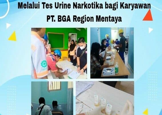 Kegiatan BNNP Kalteng Melaksanakan Deteksi Dini Melalui Tes Urine Narkotika Bagi Karyawan PT. BGA Region Mentaya