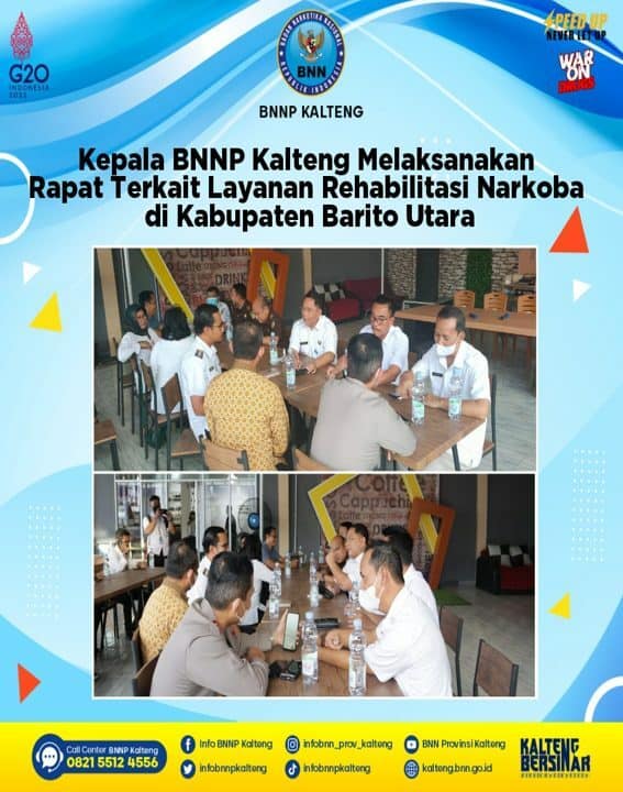 Kepala BNNP Kalteng Melaksanakan Rapat Terkait Layanan Rehabilitasi Narkoba Di Kabupaten Barito Utara