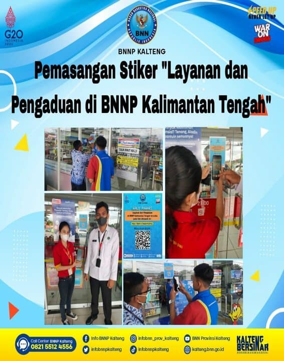 Pemasangan Stiker "Layanan Dan Pengaduan Di BNNP Kalimantan Tengah" Pemasangan Stiker “Layanan Dan Pengaduan Di BNNP Kalimantan Tengah”