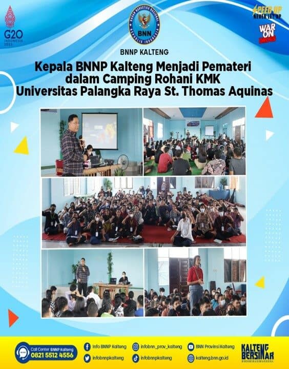 Kegiatan Kepala BNNP Kalteng Menjadi Pemateri Dalam Camping Rohani Kmk Universitas Palangka Raya St. Thomas Aquinas Kegiatan Kepala BNNP Kalteng Menjadi Pemateri Dalam Camping Rohani Kmk Universitas Palangka Raya St. Thomas Aquinas