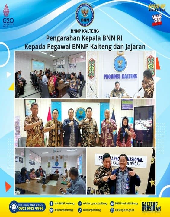 Kegiatan Pengarahan Kepala BNN RI Kepada Pegawai Bnnp Kalteng Dan Jajaran Kegiatan Pengarahan Kepala BNN RI Kepada Pegawai Bnnp Kalteng Dan Jajaran