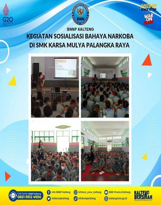 Penyuluhan Bahaya Narkoba Pada Acara Sosialisasi Bahaya Narkoba Di SMK Karsa Mulya Palangka Raya Penyuluhan Bahaya Narkoba Pada Acara Sosialisasi Bahaya Narkoba Di SMK Karsa Mulya Palangka Raya