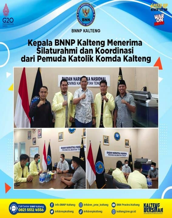 Kepala BNNP Kalteng Menerima Silaturahmi Dan Koordinasi Dari Pemuda Katolik Komda Kalteng Kepala BNNP Kalteng Menerima Silaturahmi Dan Koordinasi Dari Pemuda Katolik Komda Kalteng