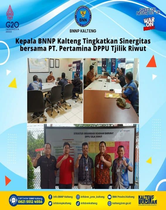 Kepala BNNP Kalteng Tingkatkan Sinergitas Bersama PT. Pertamina DPPU Tjilik Riwut Kepala BNNP Kalteng Tingkatkan Sinergitas Bersama PT. Pertamina DPPU Tjilik Riwut