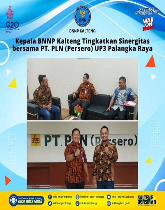 Kepala BNNP Kalteng Tingkatkan Sinergitas Bersama PT. PLN (Persero) Up3 Palangka Raya Kepala BNNP Kalteng Tingkatkan Sinergitas Bersama PT. PLN (Persero) Up3 Palangka Raya