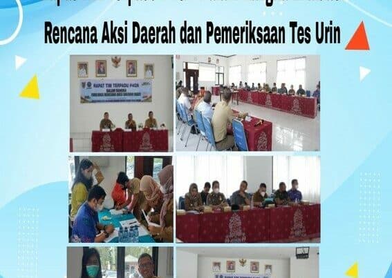 Kegiatan Rapat Tim Terpadu P4GN Dalam Rangka Evaluasi Rencana Aksi Daerah dan Pemeriksaan Tes Urin