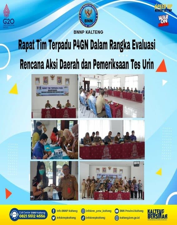 Kegiatan Rapat Tim Terpadu P4GN Dalam Rangka Evaluasi Rencana Aksi Daerah dan Pemeriksaan Tes Urin Kegiatan Rapat Tim Terpadu P4GN Dalam Rangka Evaluasi Rencana Aksi Daerah dan Pemeriksaan Tes Urin