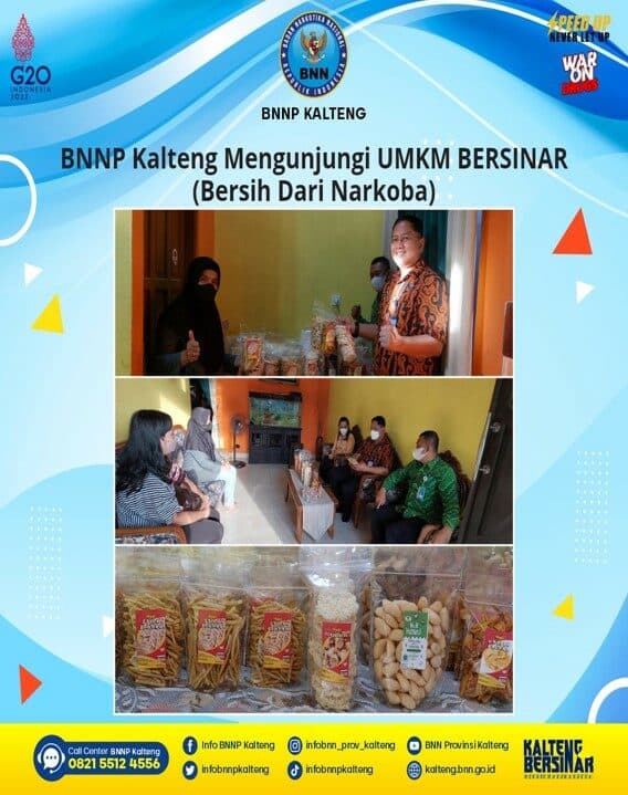 BNNP Kalimantan Tengah Mengunjungi UMKM Bersinar (Bersih Dari Narkoba) umkm 1