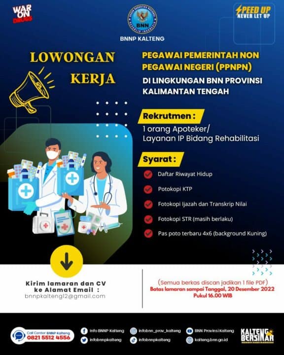 Lowongan Pekerjaan Pegawai Pemerintah Non Pegawai Negeri (PPNPN).