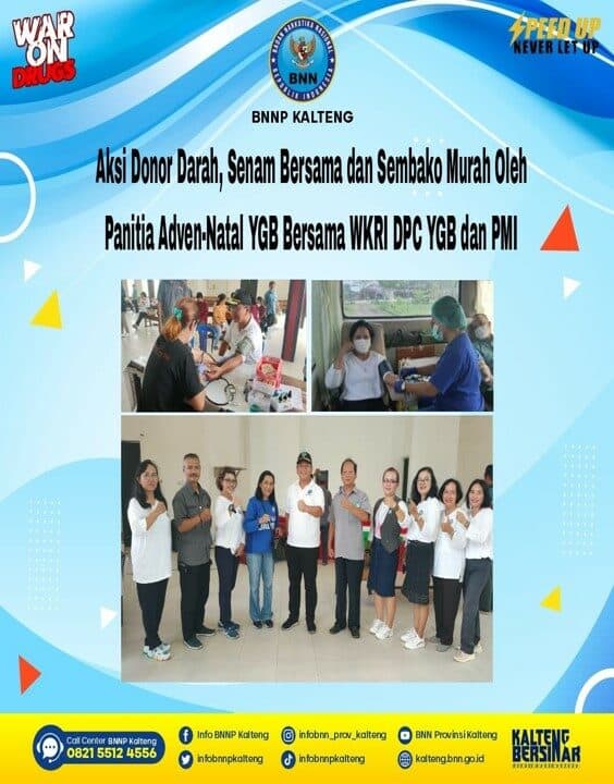 Aksi Donor Darah, Senam bersama dan Sembako Murah Oleh Panitia Adven-Natal YGB bersama WKRI DPC YGB Dan PMI