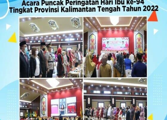Kepala BNNP Kalteng Menghadiri Acara Puncak Peringatan Hari Ibu Ke-94 Tingkat Provinsi Kalimantan Tengah Tahun 2022