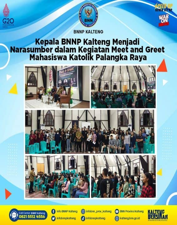 Kepala BNNP Kalteng Menjadi Narasumber Dalam Meet And Greet Mahasiswa Katolik Palangka Raya Kepala BNNP Kalteng Menjadi Narasumber Dalam Meet And Greet Mahasiswa Katolik Palangka Raya