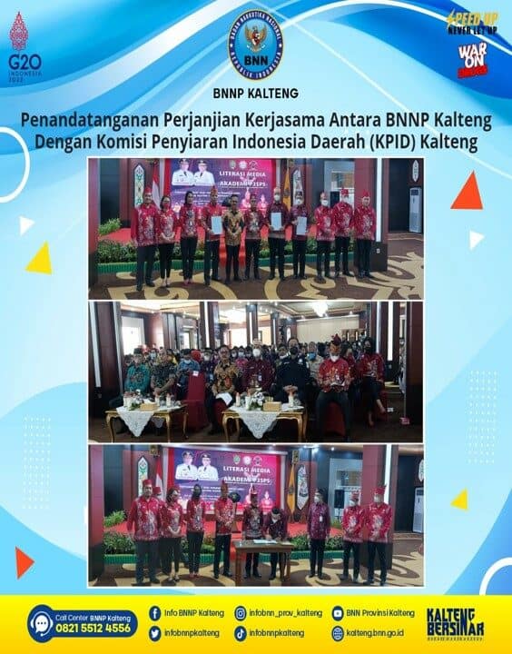 Penandatanganan Perjanjian Kerjasama Antara Bnnp Kalteng Dengan Komisi Penyiaran Indonesia Daerah (KPID) Kalteng Penandatanganan Perjanjian Kerjasama Antara Bnnp Kalteng Dengan Komisi Penyiaran Indonesia Daerah (KPID) Kalteng