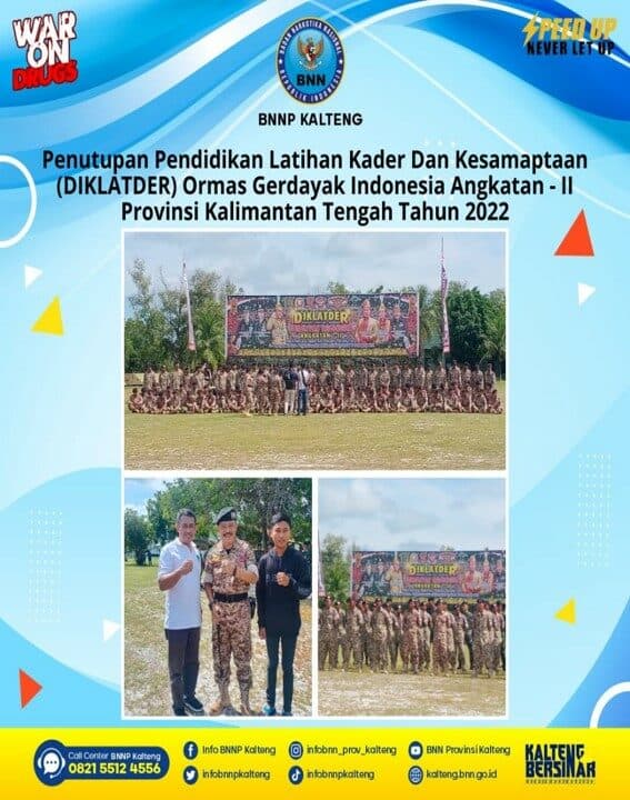 Penutupan Pendidikan Latihan Kader Dan Kesamaptaan (Diklatder) Ormas Gerdayak Indonesia Angkatan – II Provinsi Kalimantan Tengah Tahun 2022