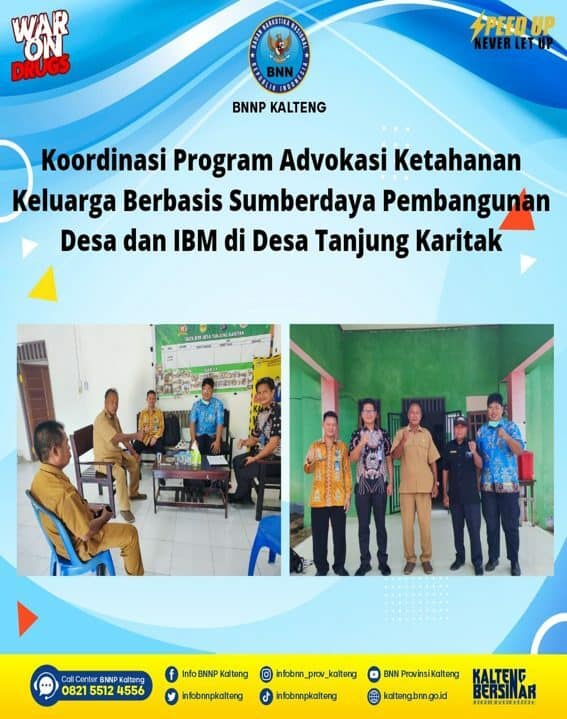 Koordinasi Dalam Rangka Fasilitasi Advokasi Program Ketahanan Keluarga Anti Narkoba Berbasis Sumber Daya Pembangunan Desa & Intervensi Berbasis Masyarakat di Desa Tanjung Karitak Koordinasi Dalam Rangka Fasilitasi Advokasi Program Ketahanan Keluarga Anti Narkoba Berbasis Sumber Daya Pembangunan Desa & Intervensi Berbasis Masyarakat di Desa Tanjung Karitak
