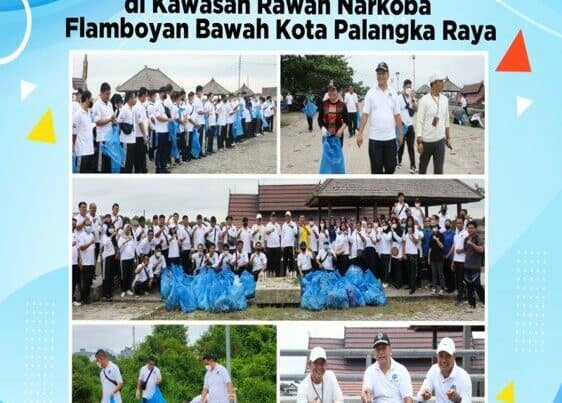 Bakti Lingkungan dan Jalan Sehat Di Kawasan Rawan Narkoba Flamboyan Bawah Kota Palangka Raya