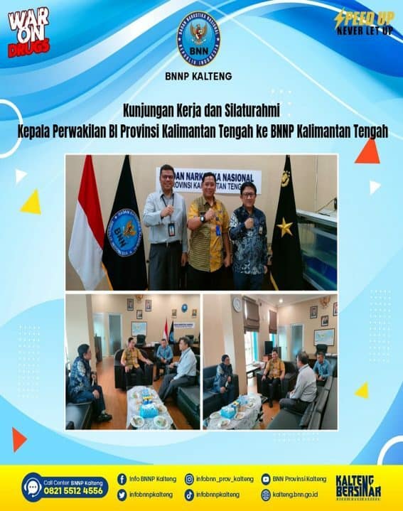 Kunjungan Kerja dan Silaturahmi Kepala Perwakilan Bank Indonesia Provinsi Kalimantan Tengah Ke BNNP Kalimantan Tengah Kunjungan Kerja dan Silaturahmi Kepala Perwakilan Bank Indonesia Provinsi Kalimantan Tengah Ke BNNP Kalimantan Tengah