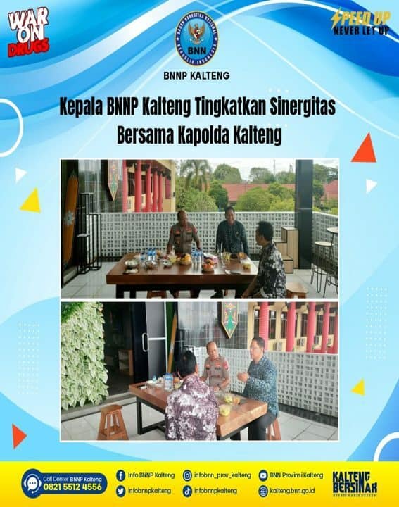 Kepala BNNP Kalteng Tingkatkan Sinergitas Bersama Kapolda Kalteng Kepala BNNP Kalteng Tingkatkan Sinergitas Bersama Kapolda Kalteng