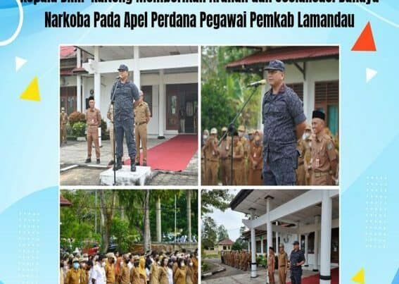 Kepala BNNP Kalteng Memberikan Arahan dan Sosialisasi Bahaya Narkoba Pada Apel Perdana Pegawai Pemkab Lamandau