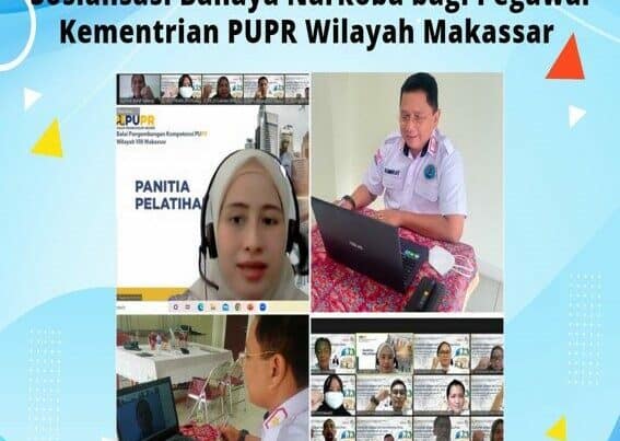 Kepala BNNP Kalteng Menjadi Narasumber Dalam Sosialisasi Bahaya Narkoba Bagi Pegawai Kementrian PUPR Wilayah Makassar