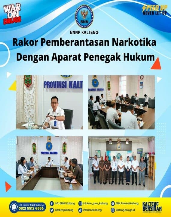 Rapat Koordinasi BNNP Kalteng Bidang Pemberantasan dan Intelijen dengan Aparat Penegak Hukum Rapat Koordinasi BNNP Kalteng Bidang Pemberantasan dan Intelijen dengan Aparat Penegak Hukum
