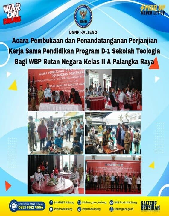 Acara Pembukaan Dan Penandatanganan Perjanjian Kerja Sama Pendidikan Program D-1 Sekolah Teologia Bagi WBP Rutan Negara Kelas II A Palangka Raya Acara Pembukaan Dan Penandatanganan Perjanjian Kerja Sama Pendidikan Program D-1 Sekolah Teologia Bagi WBP Rutan Negara Kelas II A Palangka Raya