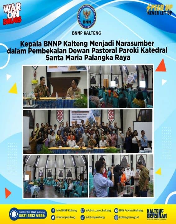 Kepala BNNP Kalteng Menjadi Narasumber Dalam Pembekalan Dewan Pastoral Paroki Katedral Santa Maria Palangka Raya Kepala BNNP Kalteng Menjadi Narasumber Dalam Pembekalan Dewan Pastoral Paroki Katedral Santa Maria Palangka Raya