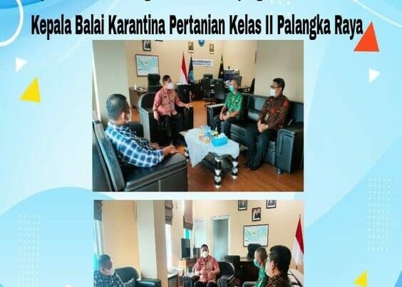 Kepala BNNP Kalteng Menerima Kunjungan Koordinasi dari Kepala Balai Karantina Pertanian Kelas II Palangka Raya