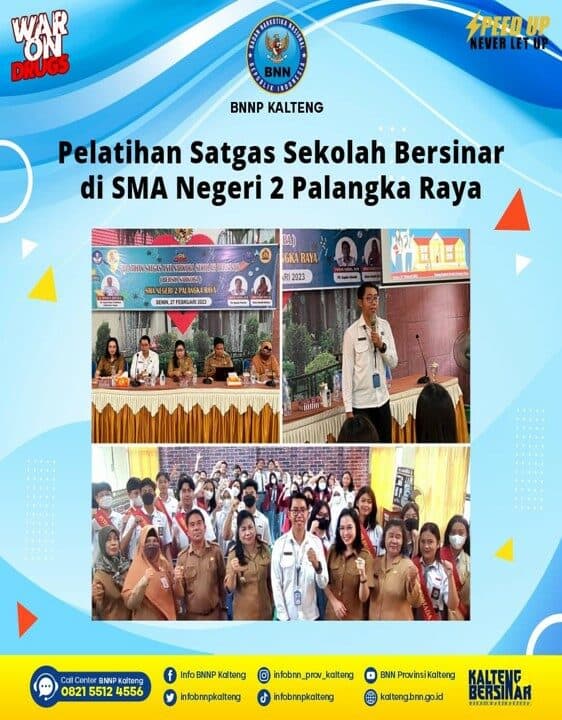 Pelatihan Satgas Sekolah Bersinar (Bersih Narkoba) di SMAN-2 Palangka Raya Pelatihan Satgas Sekolah Bersinar (Bersih Narkoba) di SMAN-2 Palangka Raya