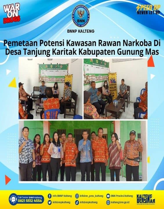 Kegiatan Pemetaan Kawasan Rawan Narkoba di Desa Tanjung Karitak Kabupaten Gunung Mas Kegiatan Pemetaan Kawasan Rawan Narkoba di Desa Tanjung Karitak Kabupaten Gunung Mas