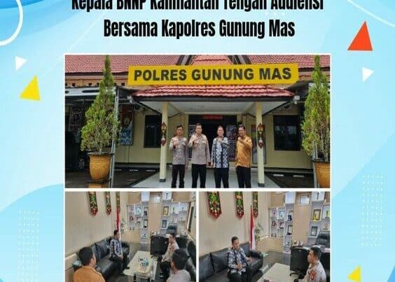 Kepala BNNP Kalimantan Tengah Audiensi Bersama Kapolres Gunung Mas