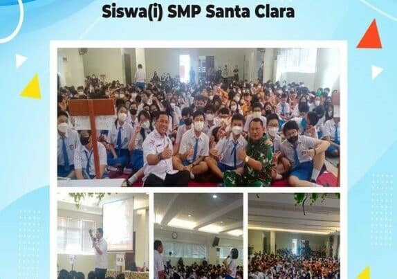 Kepala BNNP Kalteng Menjadi Narasumber Dalam Kegiatan Sosialisasi Bahaya Narkoba Bagi Siswa(i) SMP Santa Clara