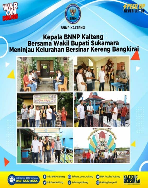 Kepala BNNP Kalteng Bersama Wakil Bupati Sukamara Meninjau Kelurahan Bersinar Kereng Bangkirai Kepala BNNP Kalteng Bersama Wakil Bupati Sukamara Meninjau Kelurahan Bersinar Kereng Bangkirai