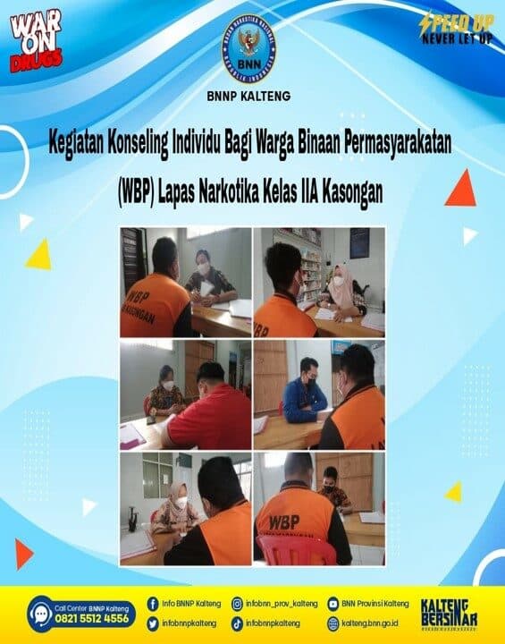 Kegiatan Konseling Individu Bagi Warga Binaan Permasyarakatan (WBP) Lapas Narkotika Kelas IIa Kasongan KEGIATAN KONSELING INDIVIDU BAGI WARGA BINAAN PERMASYARAKATAN (WBP) LAPAS NARKOTIKA KELAS IIA KASONGAN