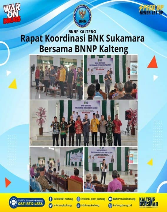 Rapat Koordinasi BNK Sukamara bersama BNNP Kalteng Rapat Koordinasi BNK Sukamara bersama BNNP Kalteng