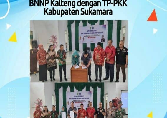 Penandatanganan Mou antara BNNP Kalteng dengan TP-PKK Kabupaten Sukamara