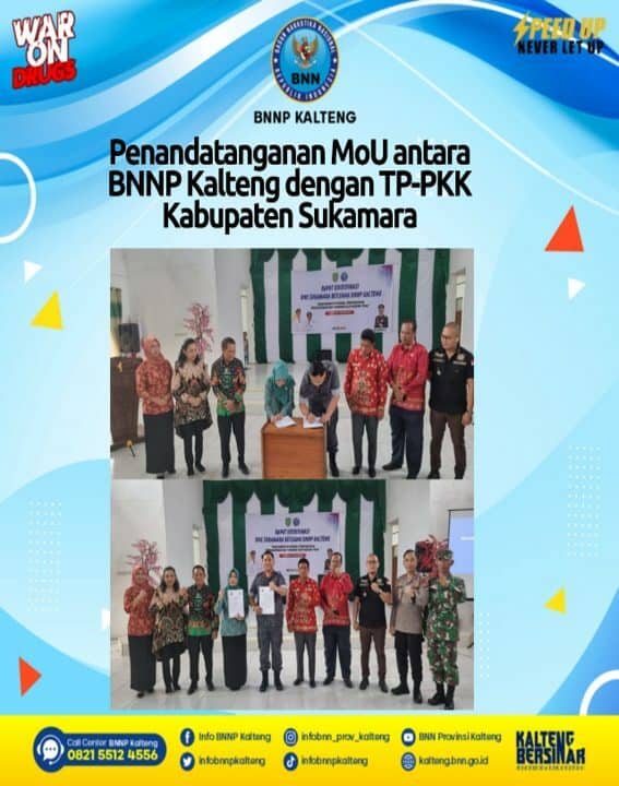 Penandatanganan Mou antara BNNP Kalteng dengan TP-PKK Kabupaten Sukamara Penandatanganan Mou antara BNNP Kalteng dengan TP-PKK Kabupaten Sukamara