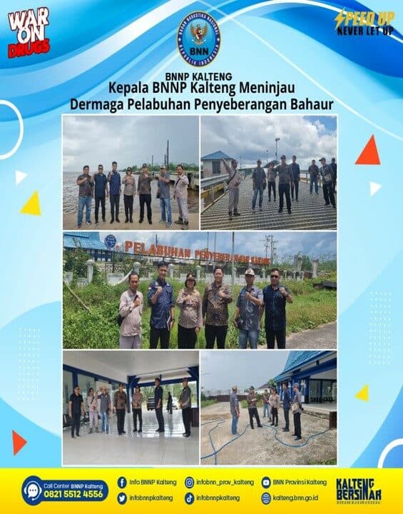 Kegiatan Kepala BNNP Kalteng Meninjau Pelabuhan Penyeberangan Bahaur Kegiatan Kepala BNNP Kalteng Meninjau Pelabuhan Penyeberangan Bahaur