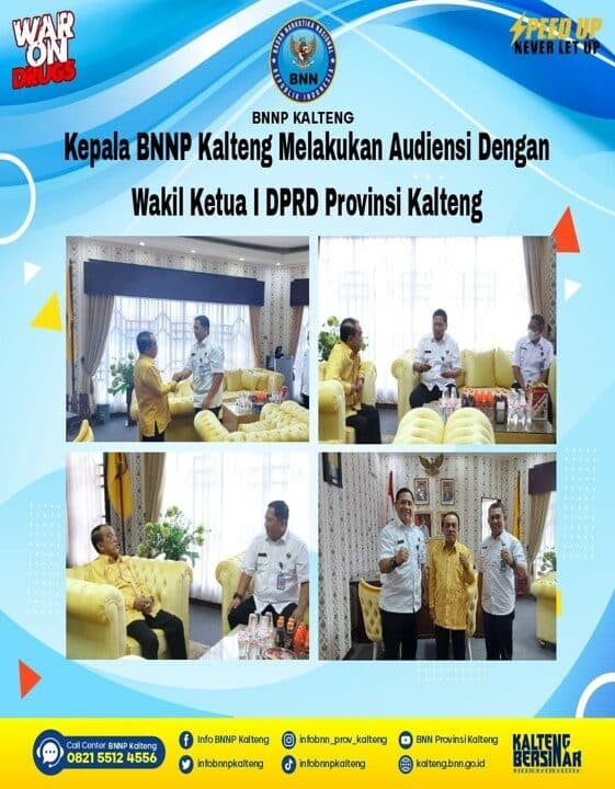 Kepala BNNP Kalteng Melakukan Audiensi dengan Wakil Ketua I DPRD Provinsi Kalteng Kepala BNNP Kalteng Melakukan Audiensi dengan Wakil Ketua I DPRD Provinsi Kalteng